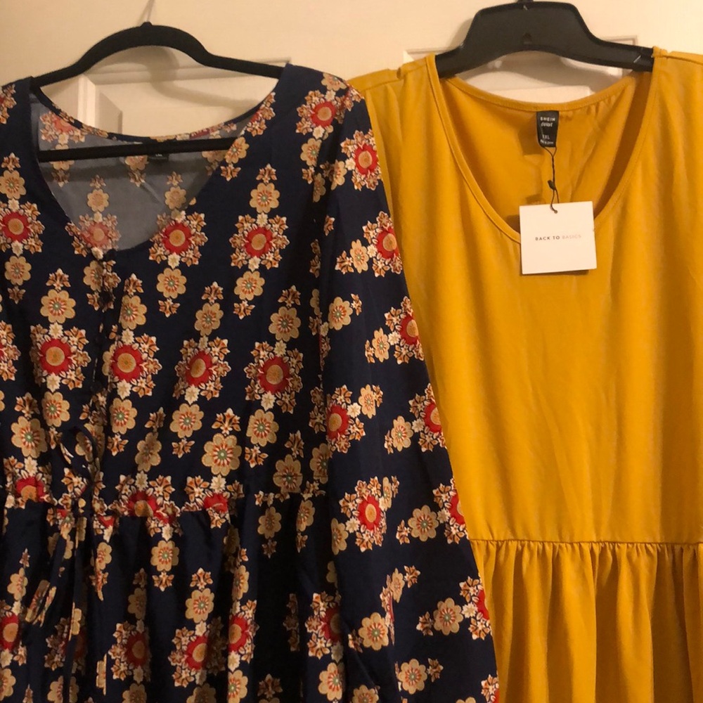 NWT SHEIN Curve Fall Dresses. Perfect for Fall! Set of 2, Both 1XL